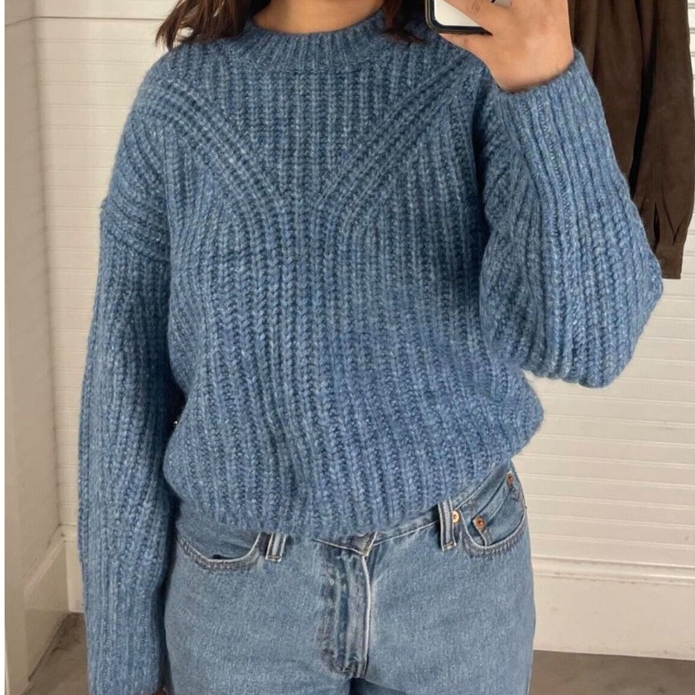 Abercrombie & Fitch Alpaca Blend Blue Sweater Size Large